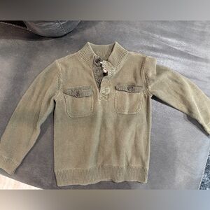 Lucky Brand Olive Knit Cardigan with Buttons